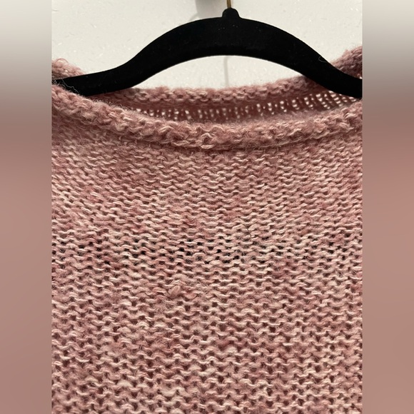 American Eagle Outfitters Chunky Knit Mock Neck Oversized Sweater Pink Size XL - Picture 2 of 8